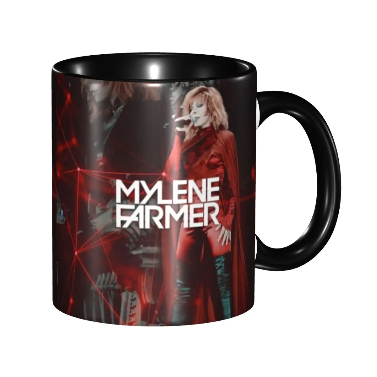 

Сексуальная кружка Mylene Farmer, индивидуальная французская певица, автор песен и актер, кофейная керамическая кружка, креативный подарок