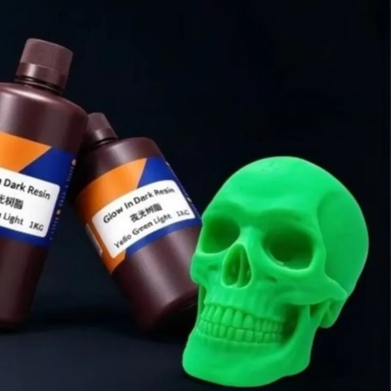 Glow‑in‑Dark Photosensitive Resin 1KG Bottled Photocuring 3D Printing Material for 385‑405nm UV Light Source