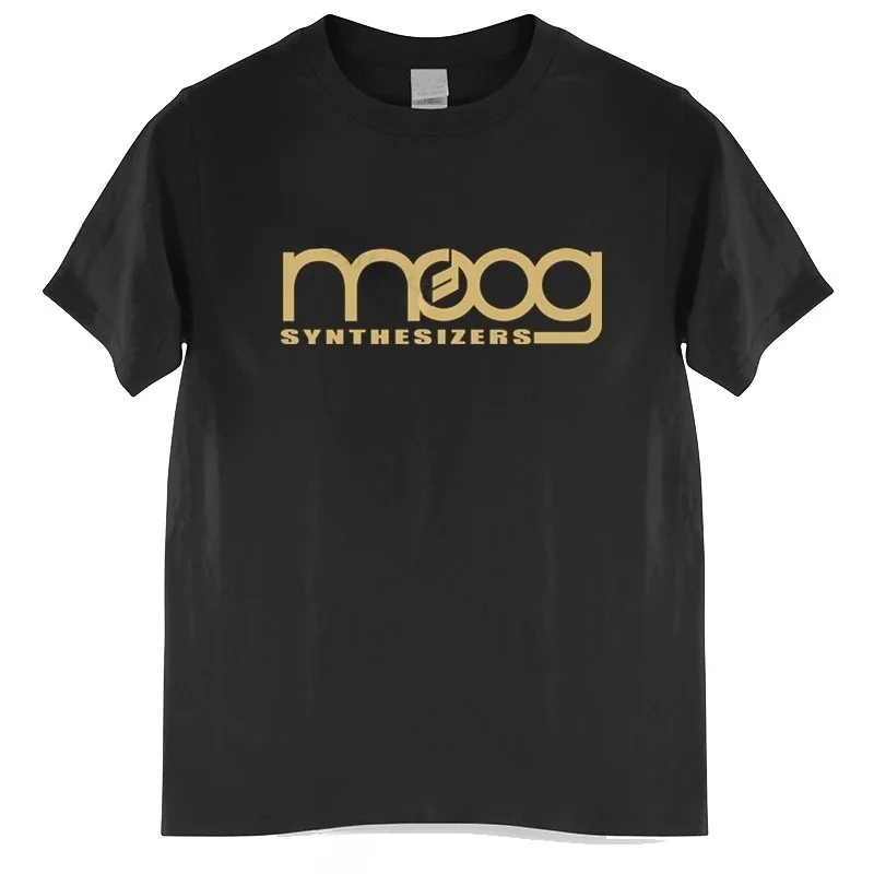 Moog Synthesizer Black Print T-shirt Men Women Cotton Hip Hop Oversized Tshirt Short Sleeve Brand T Shirt Streetwear Tops Tee