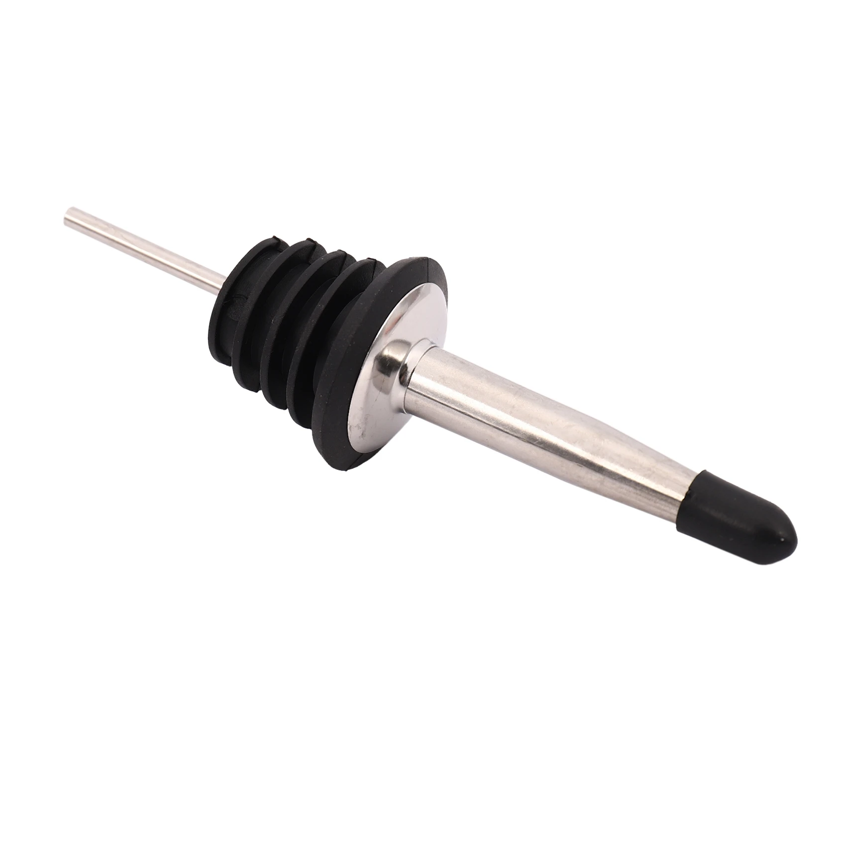 

AB89-12Pcs Stainless Steel Spirit Bottle Speed Pourers Olive Oil Wine Pourer with Rubber Dust Caps