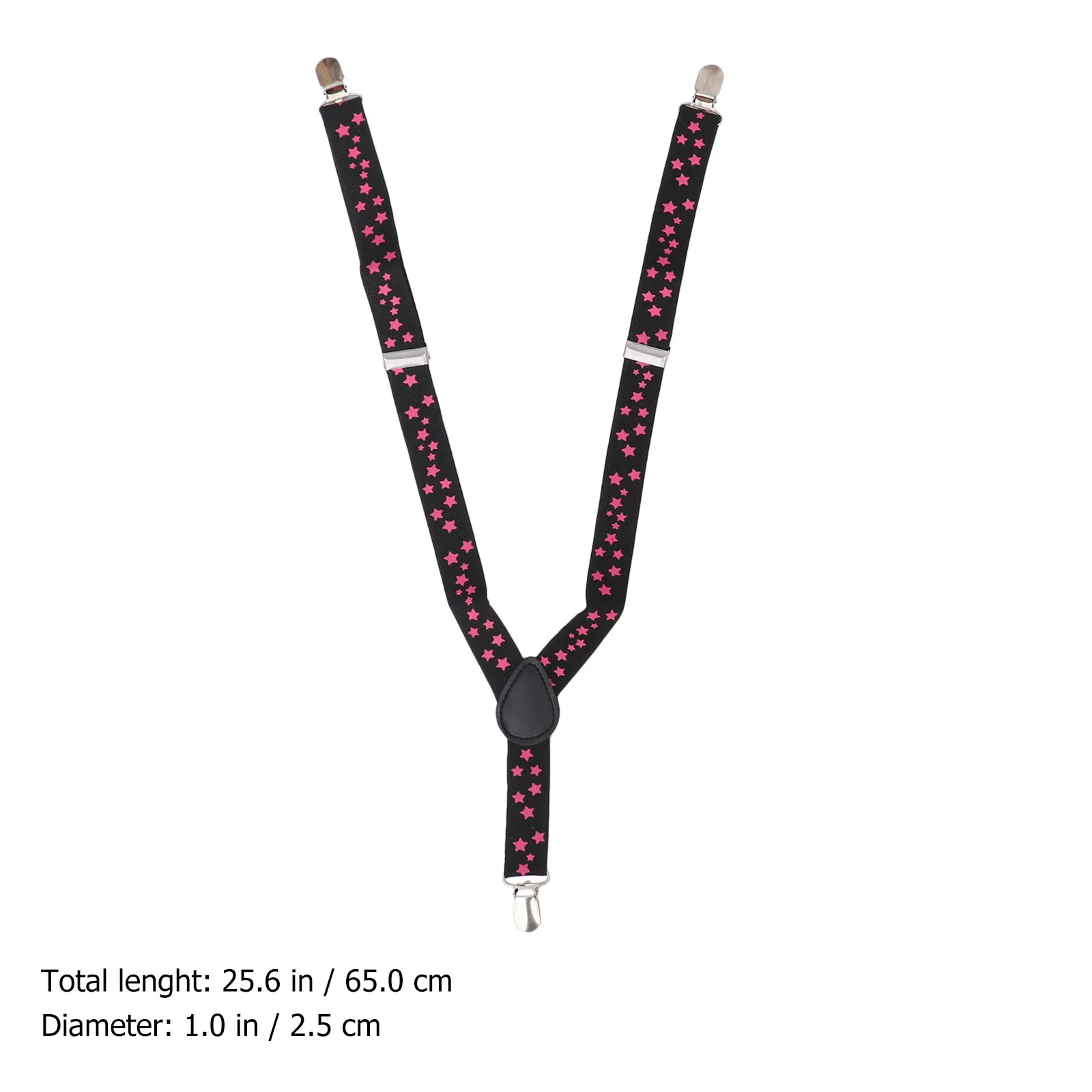 2Pcs Kids Suspender Adjustable Elastic Clip-on Strap Star Printed Trouser Strap School Party Elastic Suspender