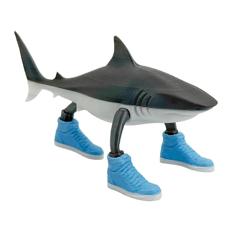 Shark Desk Decor Italian Shark Meme Figure Desk Decor Italian Animal Statue in Sneakers Collectible Home Decoration for Desktop