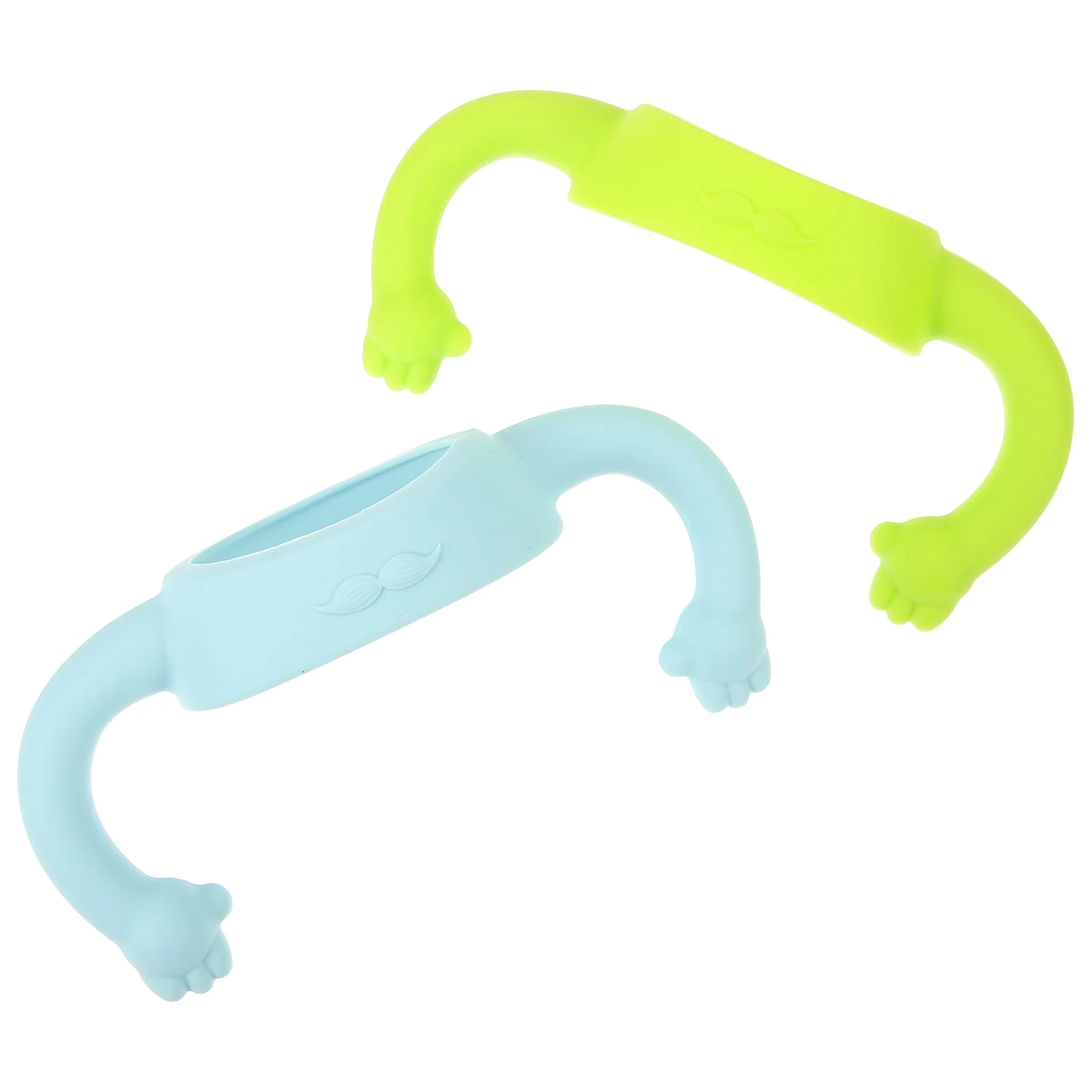 

2Pcs Baby Bottle Handle Silicone Wide Neck Double Handles Ergonomic Non-Slip Infant Bottle Grip Toddler Feeding Accessories