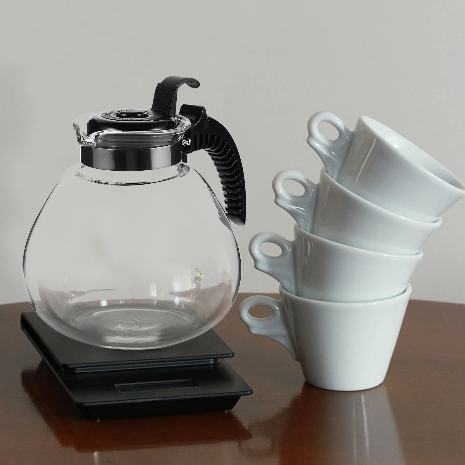 

Glass Coffee Pot Heat Resistant Handle Stove Top Percolator Brewing Coffee Tea Elegant Design Stove Glass Kettle Kitchen