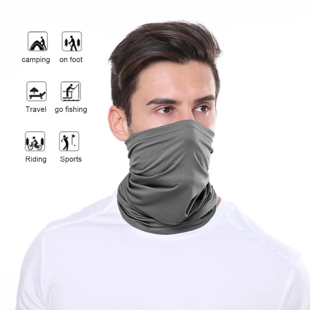 Silk Scarf Unisex Magic Scarf Outdoor Sports Bicycle Headband Bike Cycling Balaclava Neck Tube Warmer Riding Bandanas Face Mask
