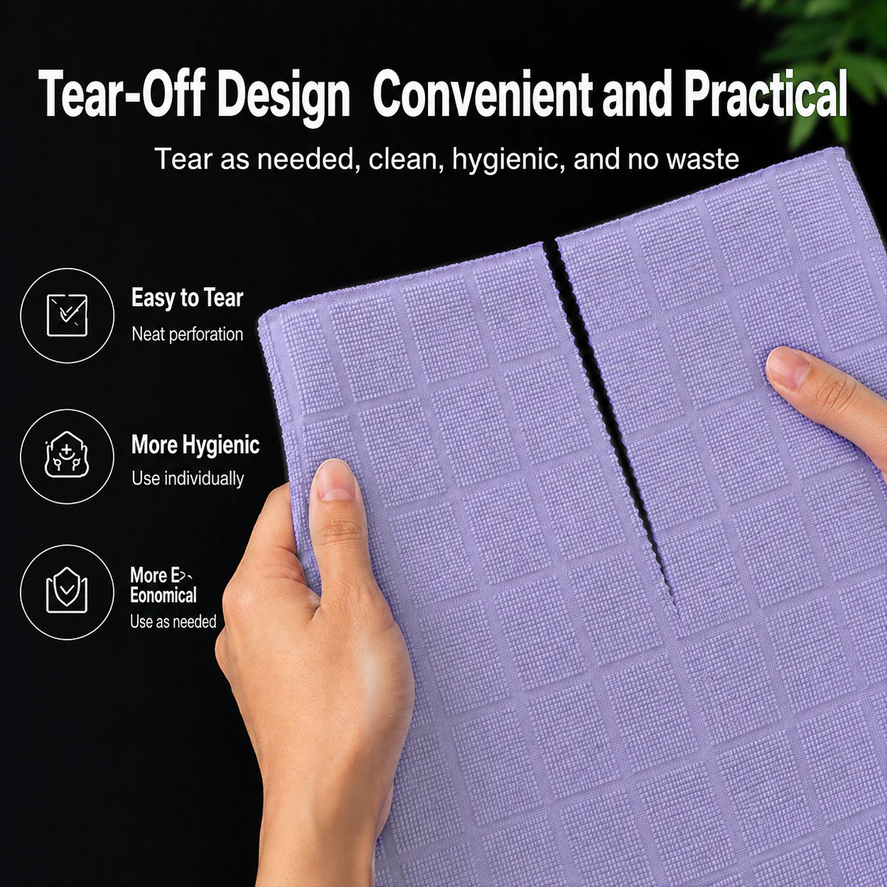 MORAY Disposable Tear-off Grid Car Wash Towel, Square Lint-Free Cloth, Strong Water Absorbing for Vehicle Cleaning