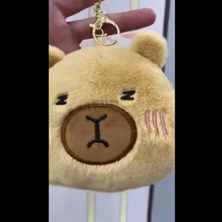 Cute Hipster Kapibara plush pendant Key chain student change purse Bao Zheng doll machine Doll gift