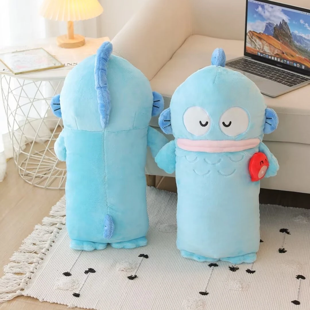 60cm Cute Hangyodon Long Cushion Stuffed Anime Cartoon Throw Pillow Sofa Bed Back Cushion Home Decor Xmas Gifts