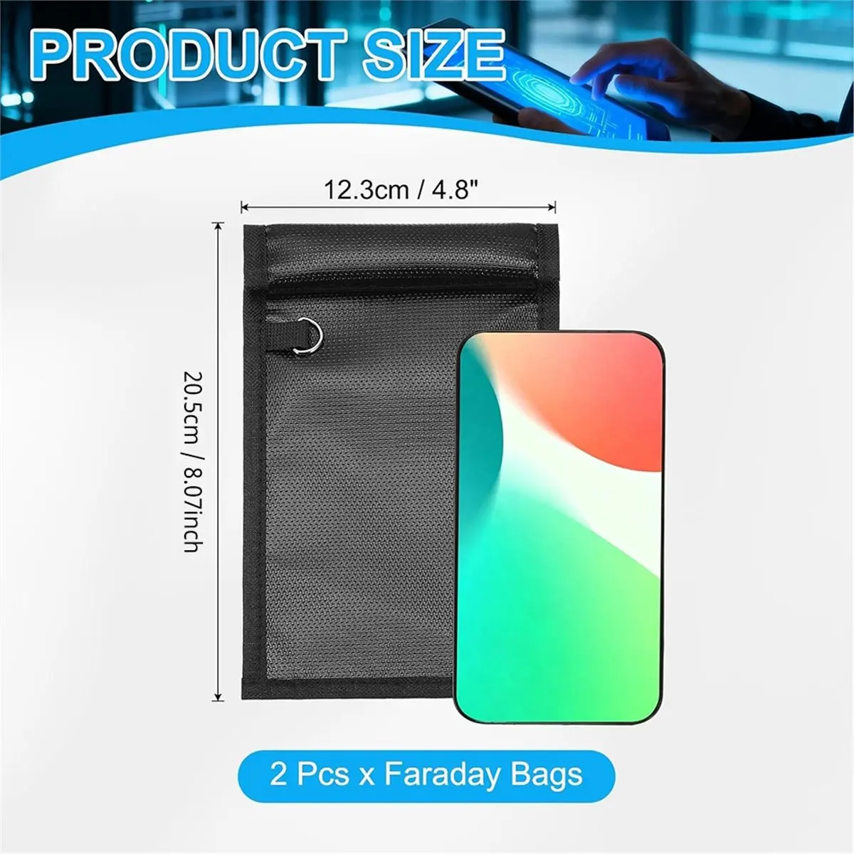 [t28c]-bolsas-para-telefone-e-chaves-de-carro-104-x-48-polegadas-protecao-a-prova-de-fogo-Agua-nfc-rfid-e-gps-preto