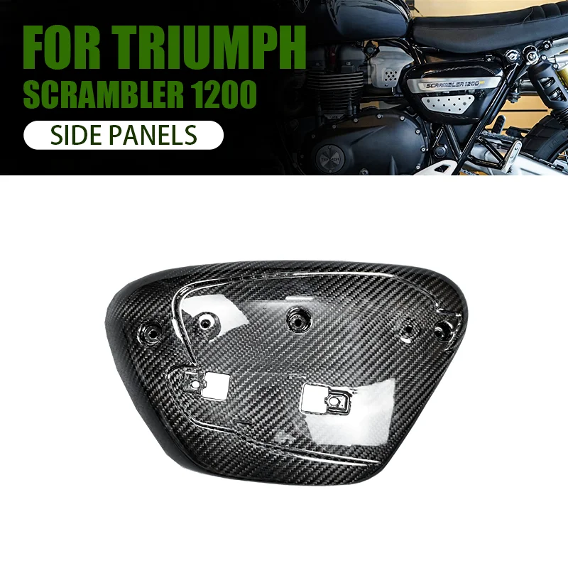 

For Triumph Scrambler 1200 XC XE 100% Pure Carbon Dry carbon Motorcycle Accessories Fairing Kit Side Plate Cover