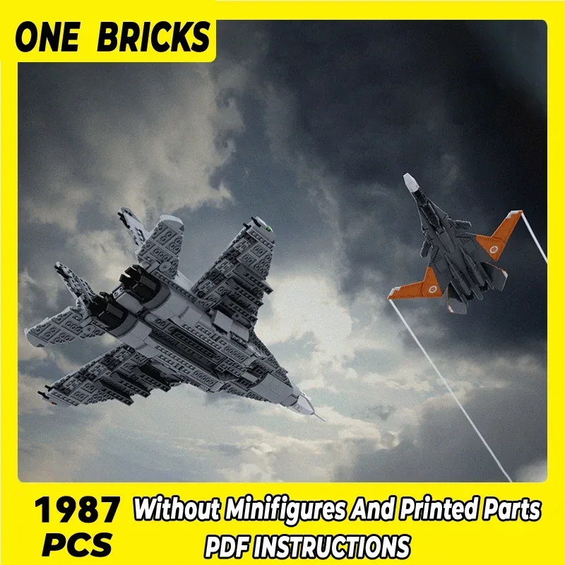 Military Aircraft Model Moc Building Bricks 1:35 X-02S Fighter Technology Modular Blocks Gifts Christmas Toys DIY Sets Assembly