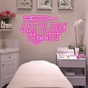 Dấu hiệu neon được cá nhân hóa, hãy đi đến điều này, bảng hiệu chào mừng, trang trí phòng làm đẹp, nghệ thuật botox 12 ống tiêm Botox bán hàng chính - №7