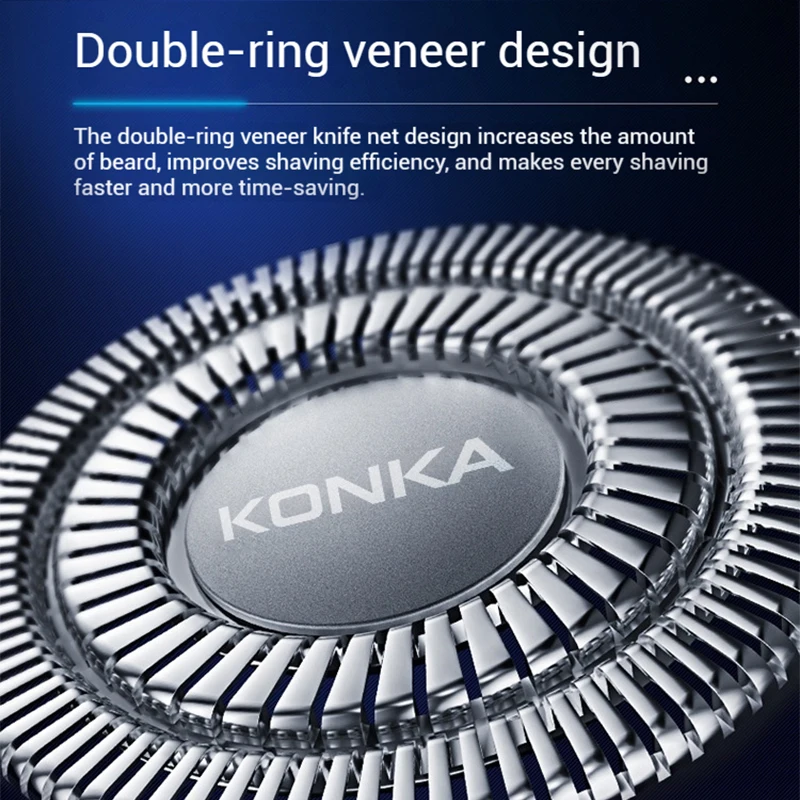 Alat cukur listrik USB kecil tampilan digital cerdas logam portabel pengisian cepat secara keseluruhan IPX7 pencukur daya kuat tahan air