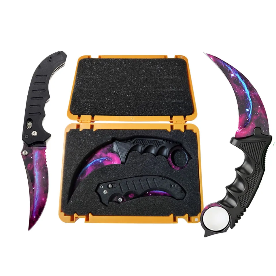 Swayboo CS GO Folding Flip Knife Set Case Butterfly In Knife Empty Box Plastic Storage Gama Box