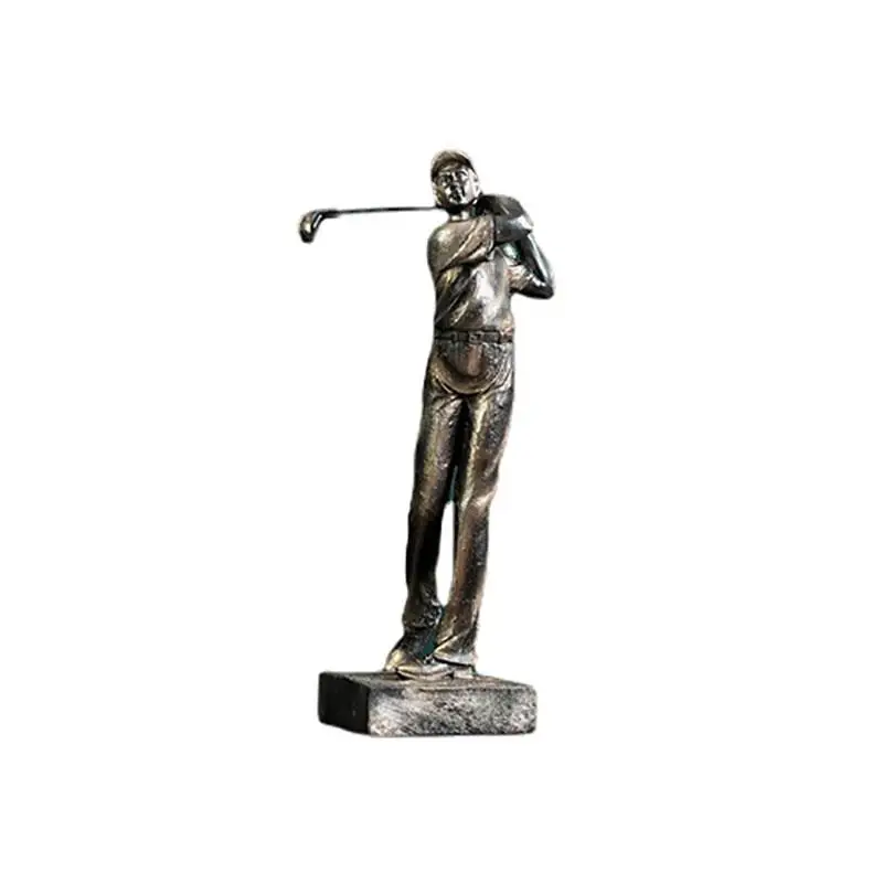 Imagem -06 - Golfe e Tênis Basquete Atleta Estátua Personagem Resina Artesanato Ornamentos Estatuetas Golf Arte Secretária Decoração Móveis