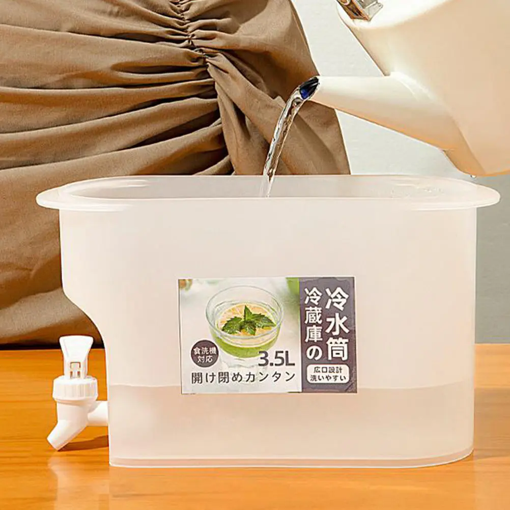 

1Pcs Cold Water Kettle Large Capacity PP Fridge Water Jug Faucet Beverage Dispenser for Tea Juice Home Kitchen Use