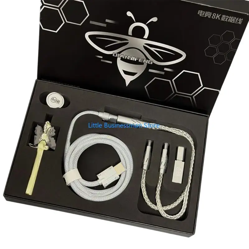 Desktop-Computer-Kabel-Set für Tastatur, Maus, USB-C-Speicher, Verwendung M76A – Detail 2