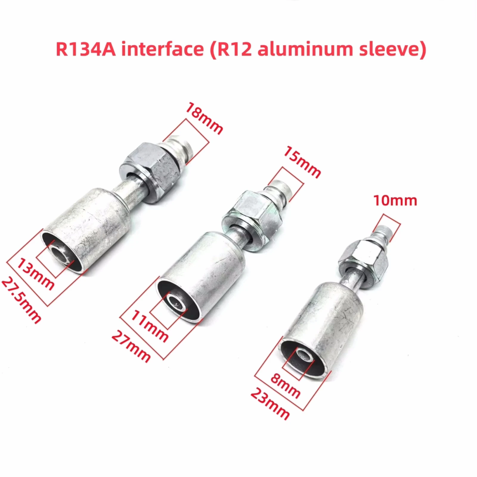 RV65F # 6 # 8 # 10car air conditioning refrigerant hose joint/straight bend joint R13a joint to R12 sets/AC pipe aluminum joint