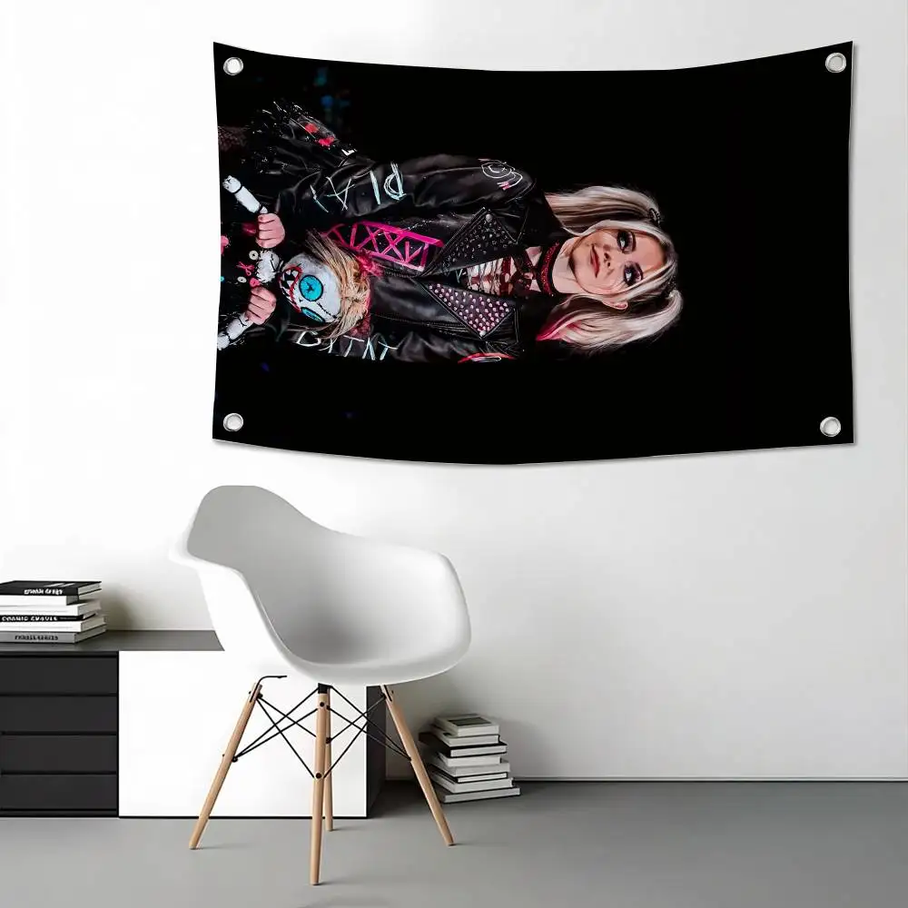 Wrestling A-Alexa B-Bliss Club Bar Flags Wall Hanging Tapestry Outdoor Garage Room Decorative flag Background Blanket