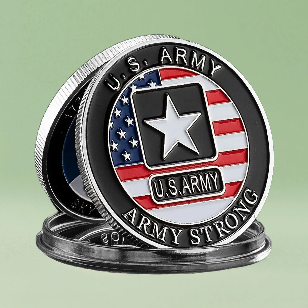 United States Army 173d Airborne Brigade Souvenir Coin Silvery Plated US Army Strong Commemorative Coin