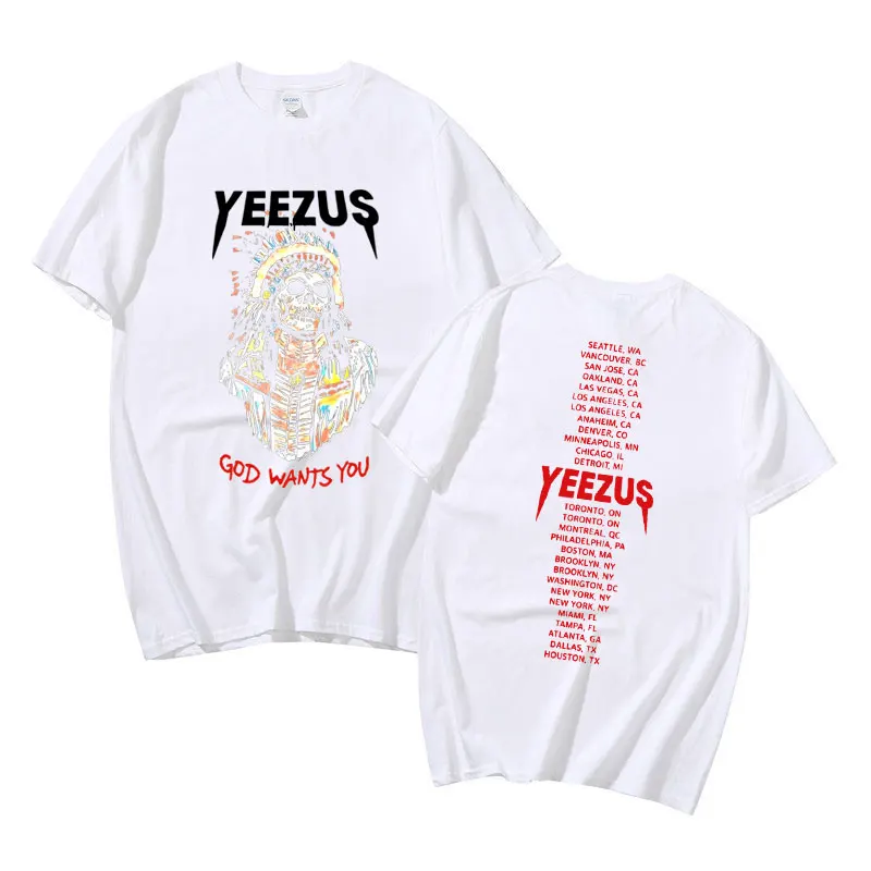 Rapper Kanye West Yeezus God Wath\'s You Music Album Graphics T Shirts Men Women Hip Hop Vintage T-shirt Men\'s Oversized Tshirt