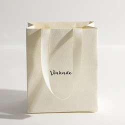 Customized Logo Bulk Paper Gift Tote Bag Personalized Luxury Jewelry Cosmetic Shopping Bags Wedding Birthday Party Present Sack
