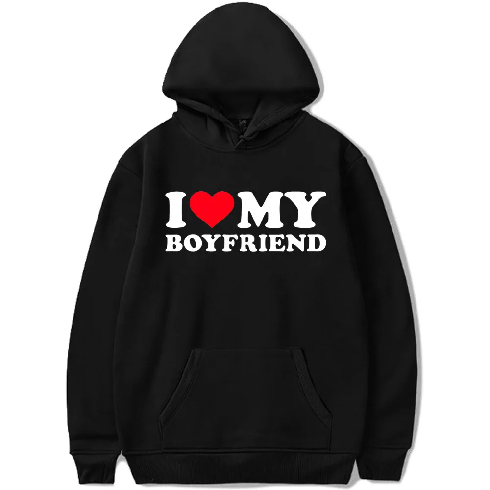 i Love My Boyfriend i Love My Girlfriend hoodie elegant athleisure soft fabric casual wear kawaii girl sweatshirts elegant