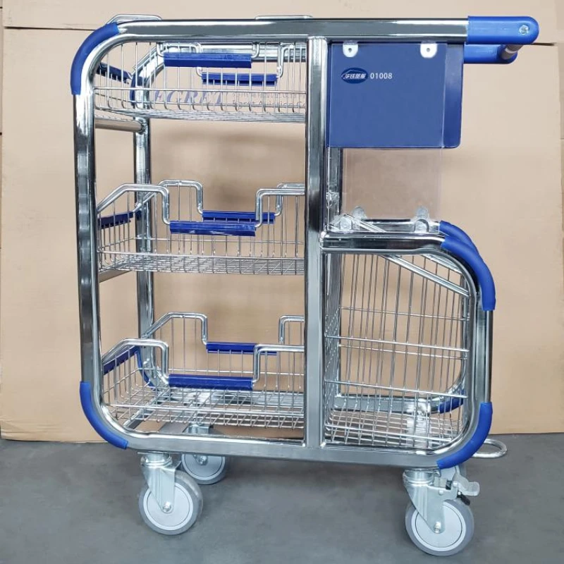 High speed railway cabin trolley kitchen food delivery service vehicle railway catering sales liquor stainless steel storage