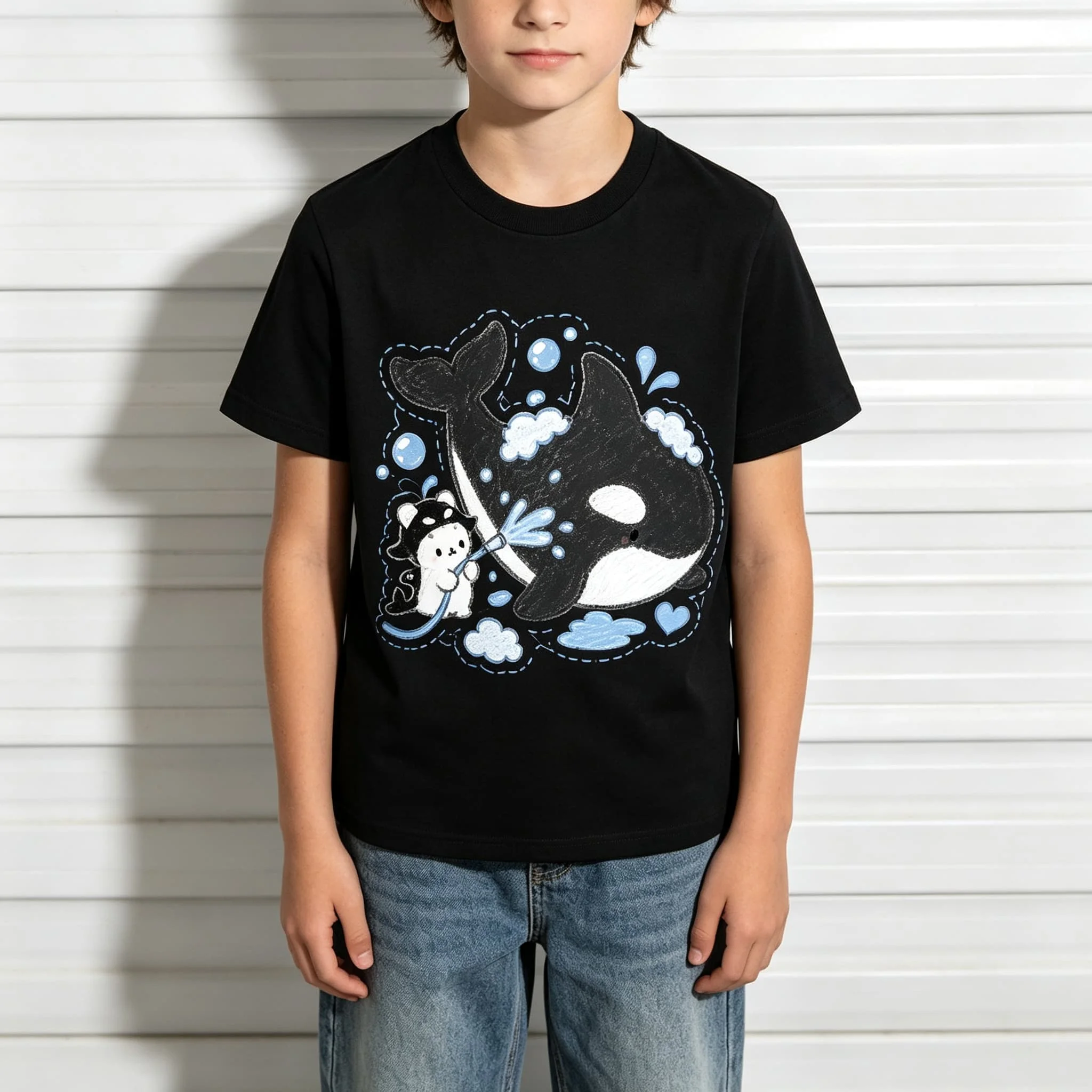 Gmmtv Polcasan T-shirts graphiques d'été mignons pour hommes, femmes, garçons, enfants, parents et enfants, en coton à manches courtes.