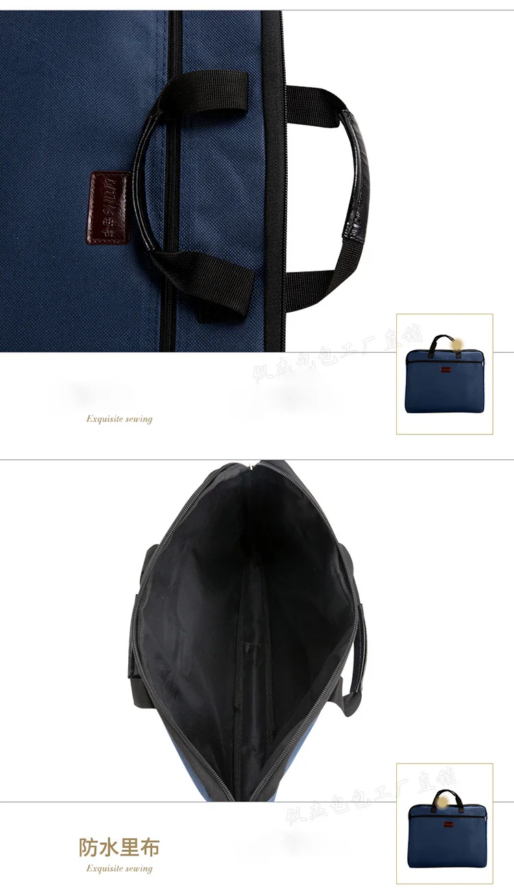 2 Stuks A4 Document Tas Bestand Map Houder Met Handvat Ritssluiting Korte Zakenreis Man Handtas Rood Zwart