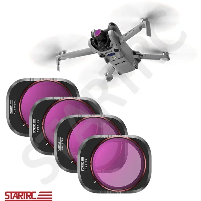 

STARTRC Manufacturer AGC glass ND8/PL ND16/PL ND64/PL ND256/PL Camera Lens ND Filters set for Mini 4 pro Drone Accessories