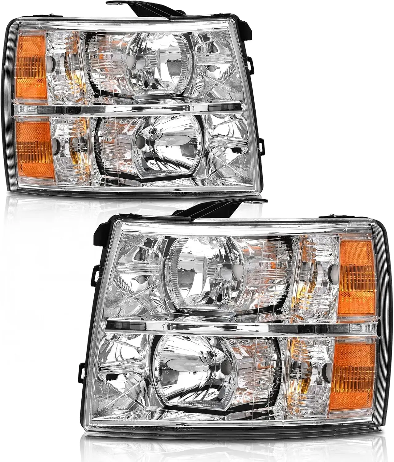 Chevy Silverado Headlights Assembly for 2007 2008 2009 2010 2011 2012 2013 Chevy Silverado 1500/2007-2014 Silverado 2500HD 3500H