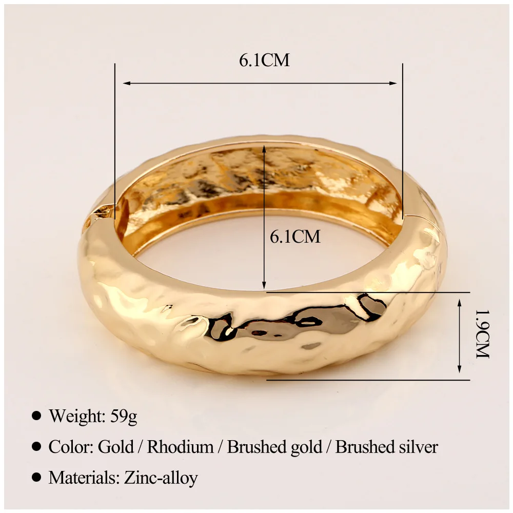 American trend hammer pattern concave-convex bracelet niche design sense zinc alloy exaggerated bracelet cold wind personalized