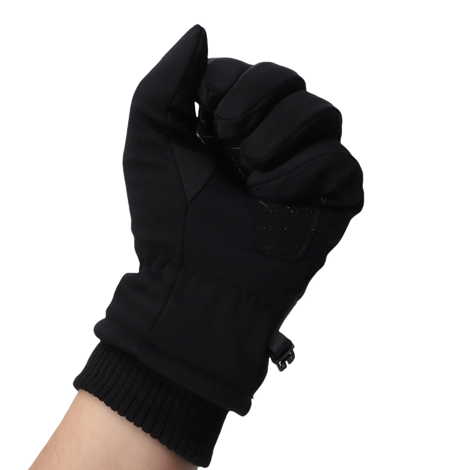 Guantes cálidos de invierno a prueba de lluvia a prueba de viento con palma de dos dedos antideslizantes para guantes de esquí guantes con pantalla táctil