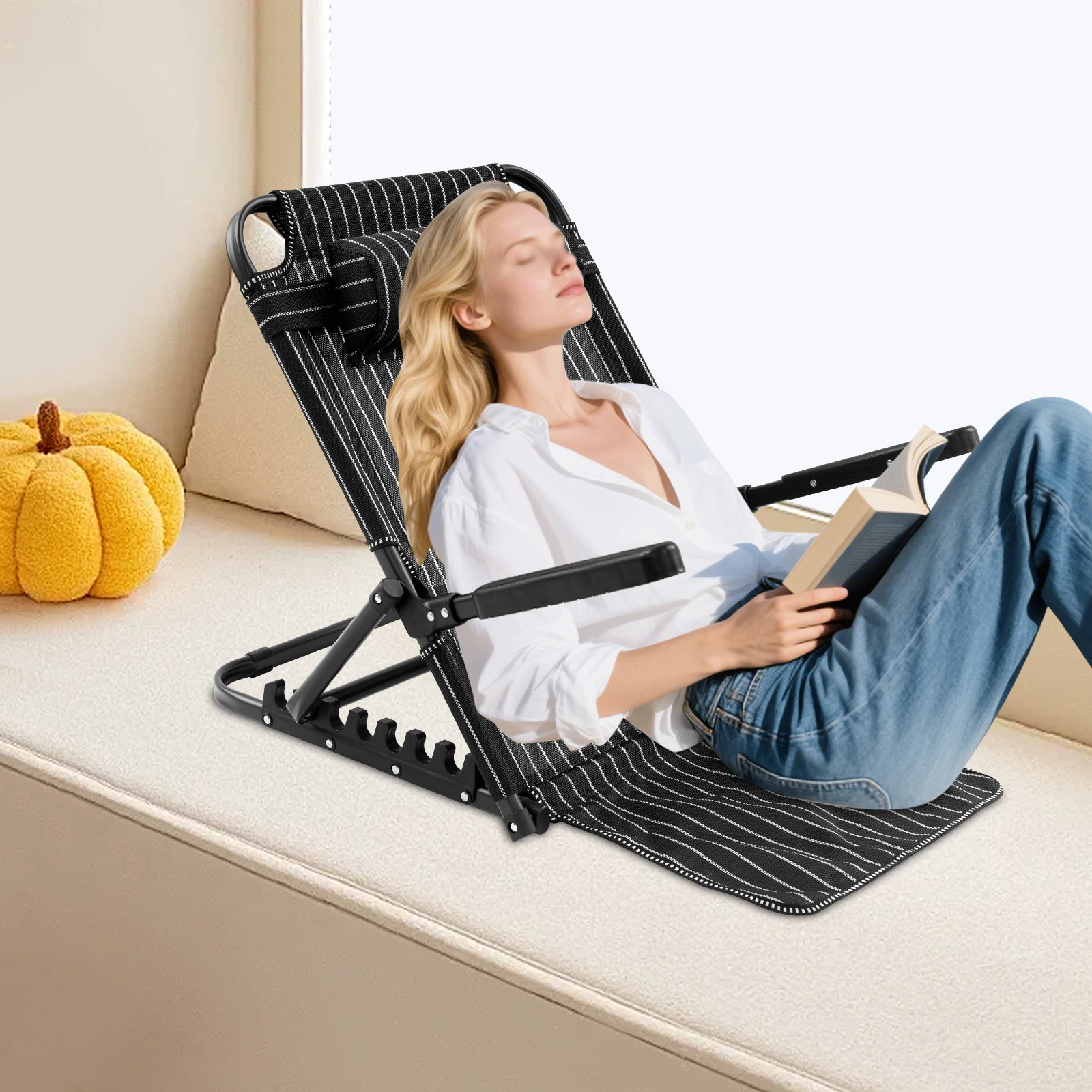 

Портативная опора для спинки, регулируемая опора для спинки кровати, складное кресло для ухода за пациентом с подлокотником и подголовником