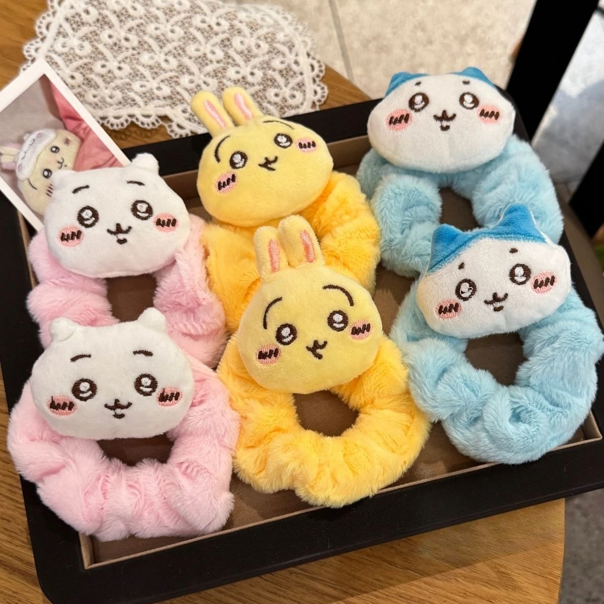 ckw Plüsch-Haargummi Niedlicher Usagi Hachiware Chii Cartoon-Haargummi Kawaii Elastisches Haar-Accessoire
