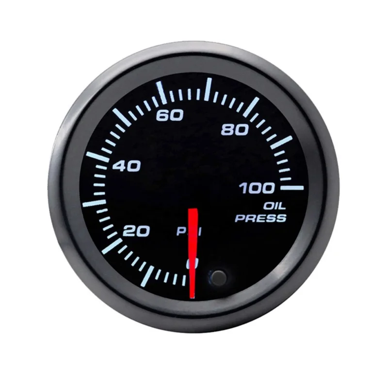 Kit de Medidor de Presión de Aceite Electrónico con LED de 7 Colores, Lente Ahumada de 52 mm de Diámetro, GlowShift