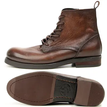 8 best sales Botas de piel auténtica para hombre - №3