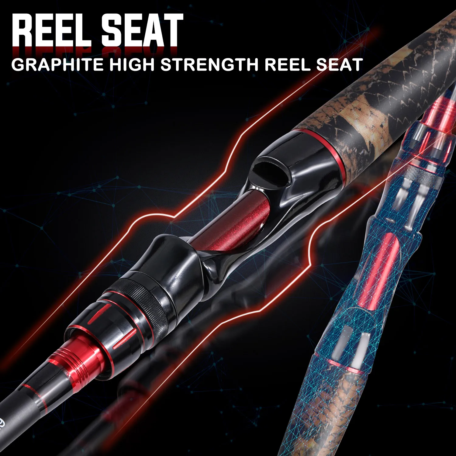 Sougayilang الصيد رود ألياف الكربون 1.98 متر الكارب قضبان لصيد الأسماك خفيفة للغاية قضيب مسبوك وبايك الغزل ماكس السحب 5 كجم Pesca #4