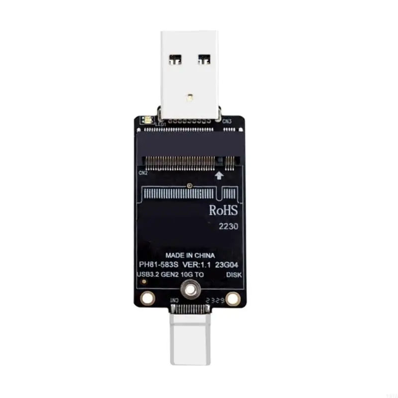 Y51A NVMe SSD Enclosure Adapter M.2 NVME to USB A Type C Converter Support for 2230