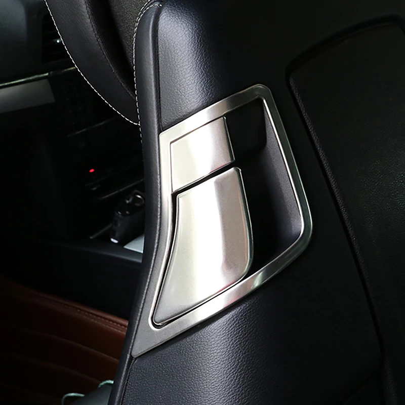 Front Seat Backrest Adjustment Frame Decoration Cover Trim For Mercedes Benz W207 C204 C E Class Coupe Stainless Steel Interior