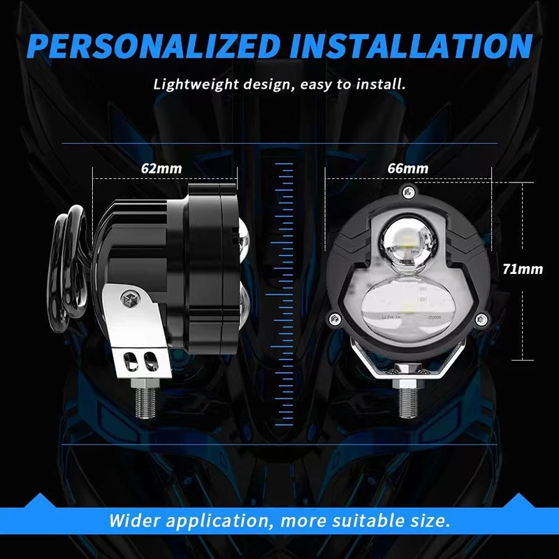 3 Inch Laser Headlights for Wrangler High Beam Spotlights Super Penetrating Fog Lights Work Light for Vehicles Truck Motorcycle