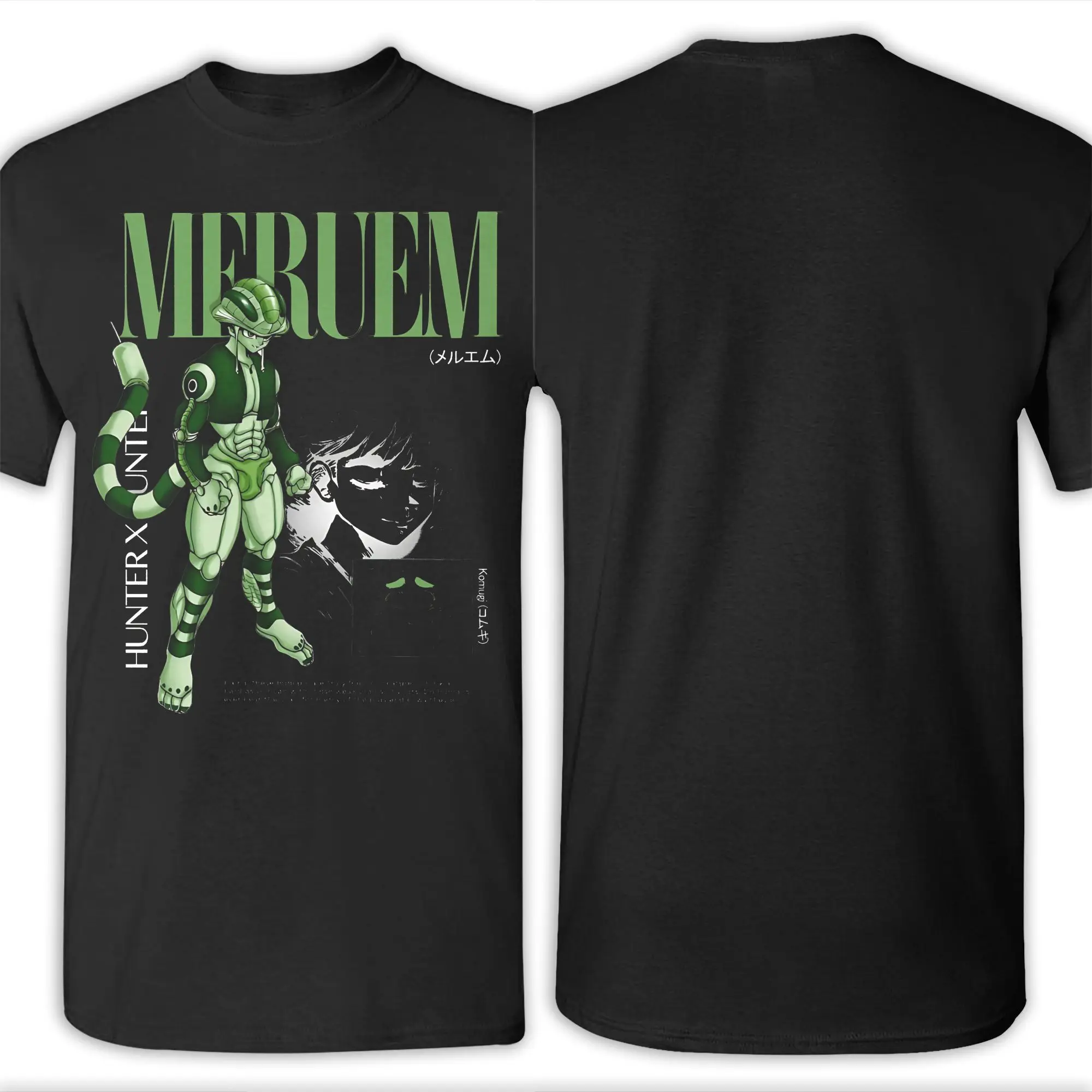 MERUEM هنتر x هنتر تي شيرت الرجال القطن الخالص الجدة تي شيرت الياقة المستديرة تيز ملابس قصيرة الأكمام هدية فكرة