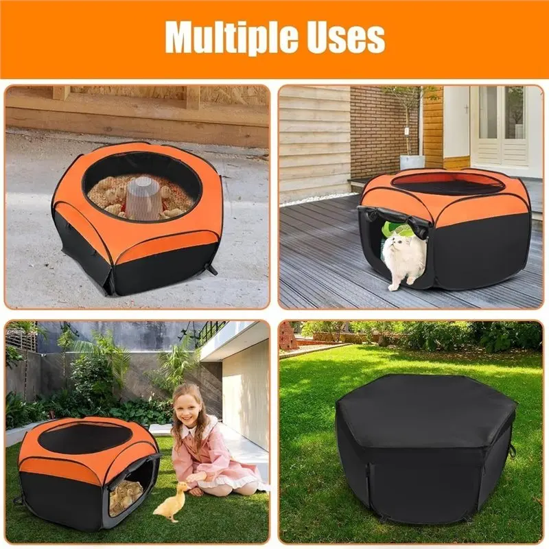 B23B Pet Crate Pen, Chick Brooder Pen, 1 Set Chick Brooder Starting Kit, Brooder Box With Sliding Door