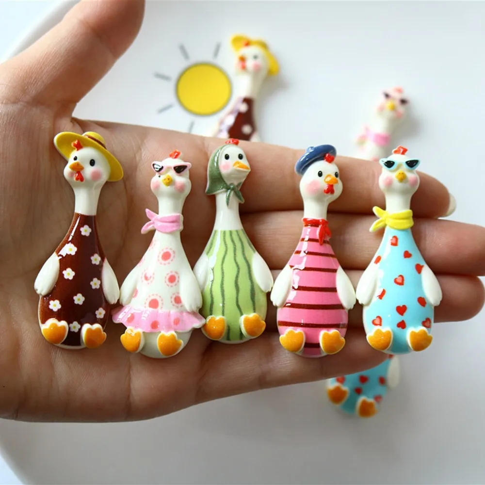10pcs Mini Kawaii Cute Cartoon Duck Flat Back Cabochons Scrapbook Diy  Party Hairpin Accessories Home Decoration Craft