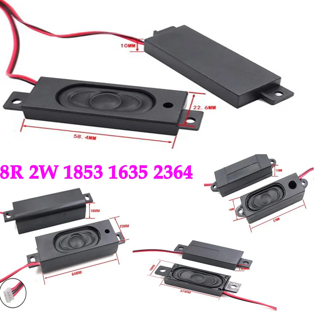 

1Pair LCD Monitor/TV Speaker Connector Horn 8R 2W 1853 1635 2364 Loud speaker 3718 5318 6423 2258 thickness 18MM