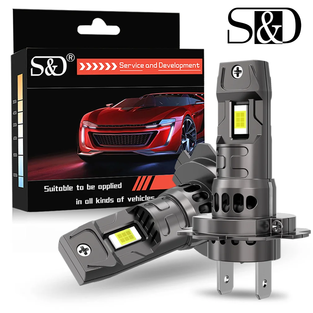 

H7 H11 LED Headlight Bulb 100W 25000LM 6500K Car Headlight 7035 CSP Chip 9005/9006 Super Bright Fog Bulb Turbo Fan Canbus 12-24V