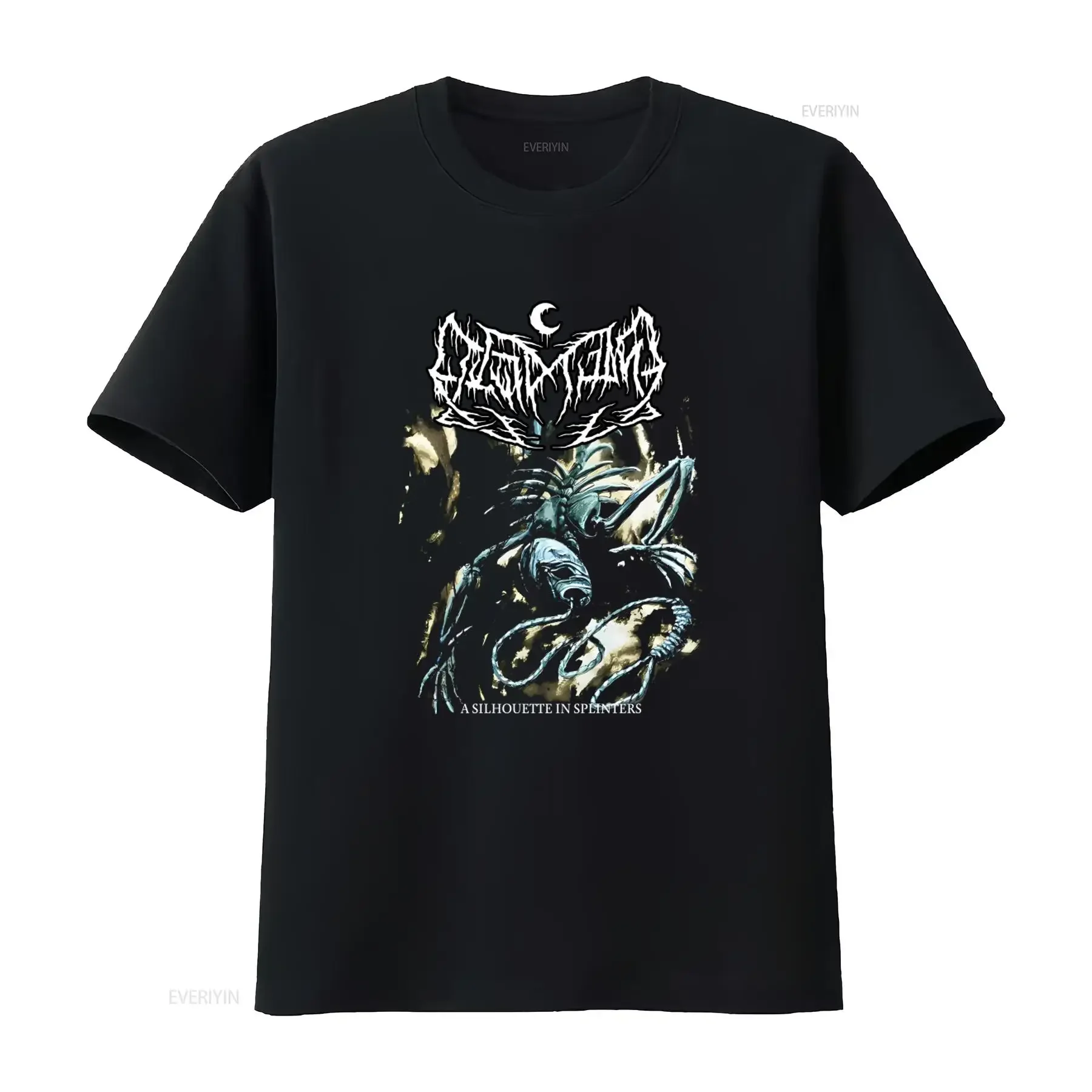 Leviathan A Silhouette In Splinters Black T Shirt for Men Unique Band Art Print Comfortable Cotton Fabric vintage Washed homme