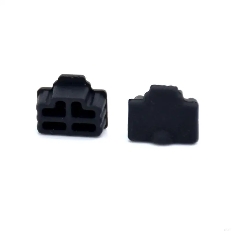 R53C 100Pack RJ45 Anti Dust Cover Cap Black White Ethernet Hub Port Protector Plug for RJ45 Female Jack Replacement Part