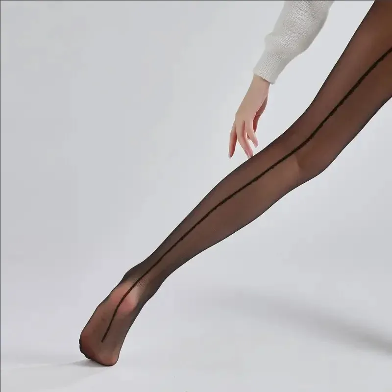 Dameskousen en panty met één lijnpatroon Slim Fit Ultradunne anti-haakkousen Damespanty Sokken